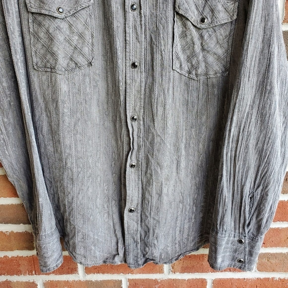 Pop Icon Pearl Snap Shirt Mens Size Large - Picture 4 of 7